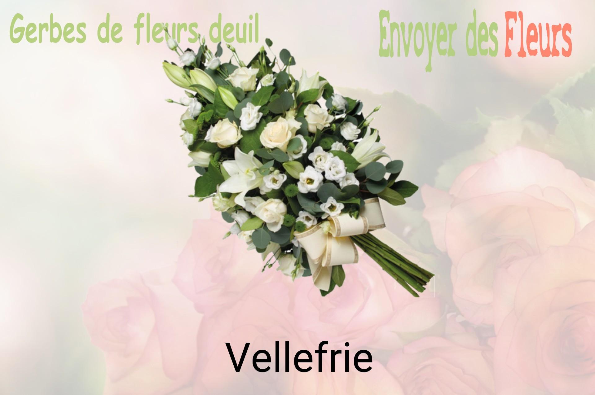 Gerbe de fleurs de deuil livrée à Vellefrie